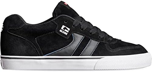Globe Sapato de skate masculino Liaizon, Preto/Branco/Cobalto, 8